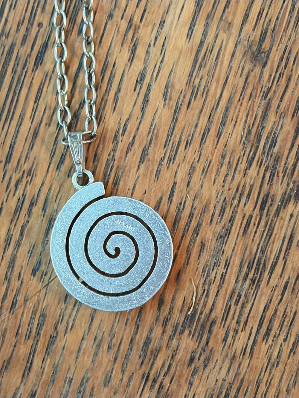 Made in Ireland Sterling Silver Spiral Pendant Necklace - Silver - Picture 7 of 7